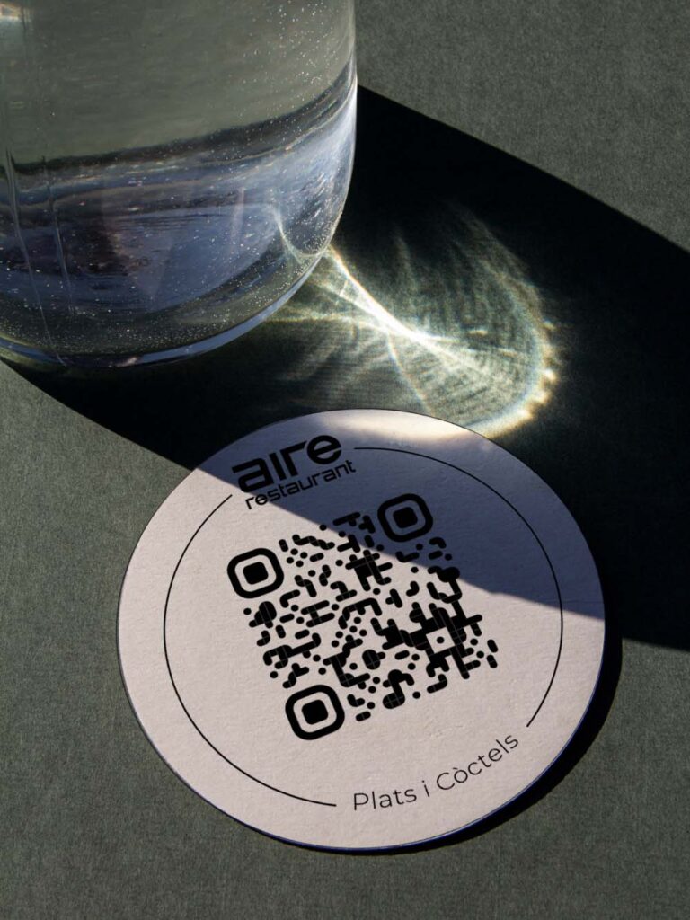 Diseño posa vasos para restaurante gastronómico